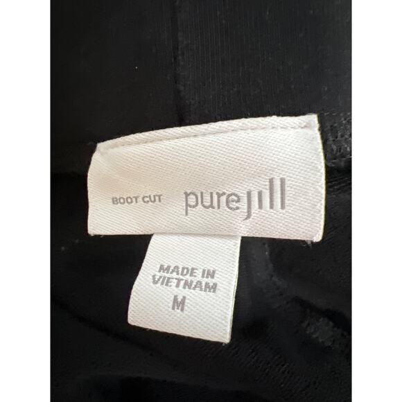 J.Jill size M pants black pull-on stretchy high-rise boot cut office walking - Picture 6 of 8